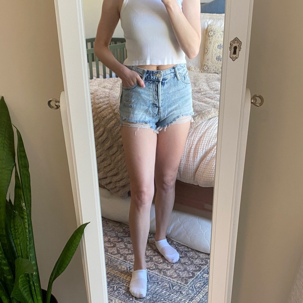NWT PacSun High Rise Festival Denim Shorts